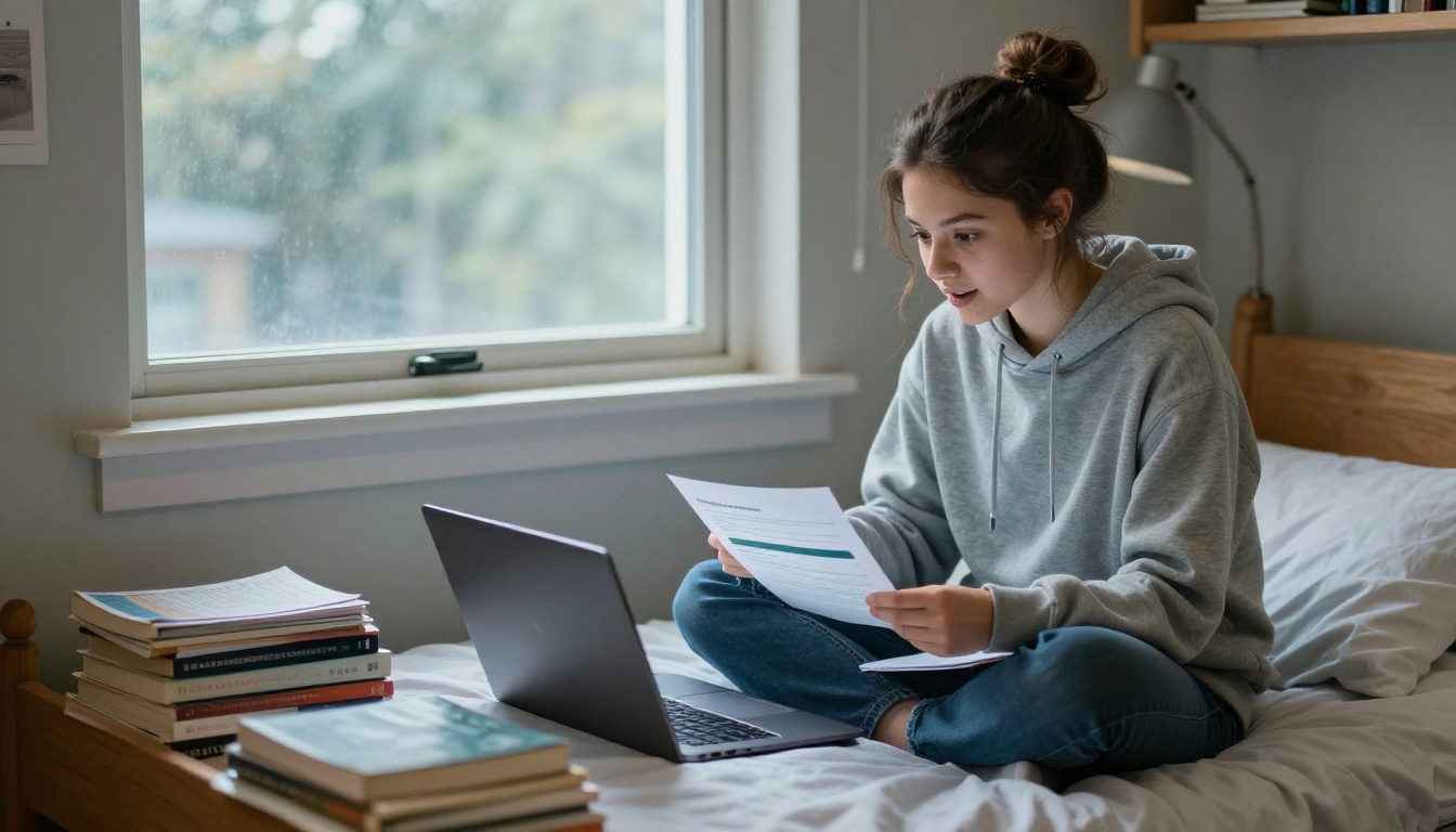 College student uploading a PDF document to an online flipbook conversion tool