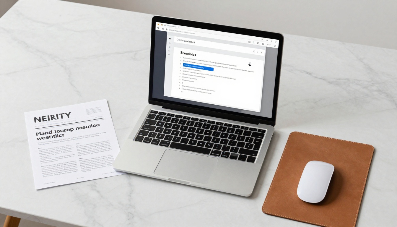 Overhead view of PDF upload process for newsletter conversion