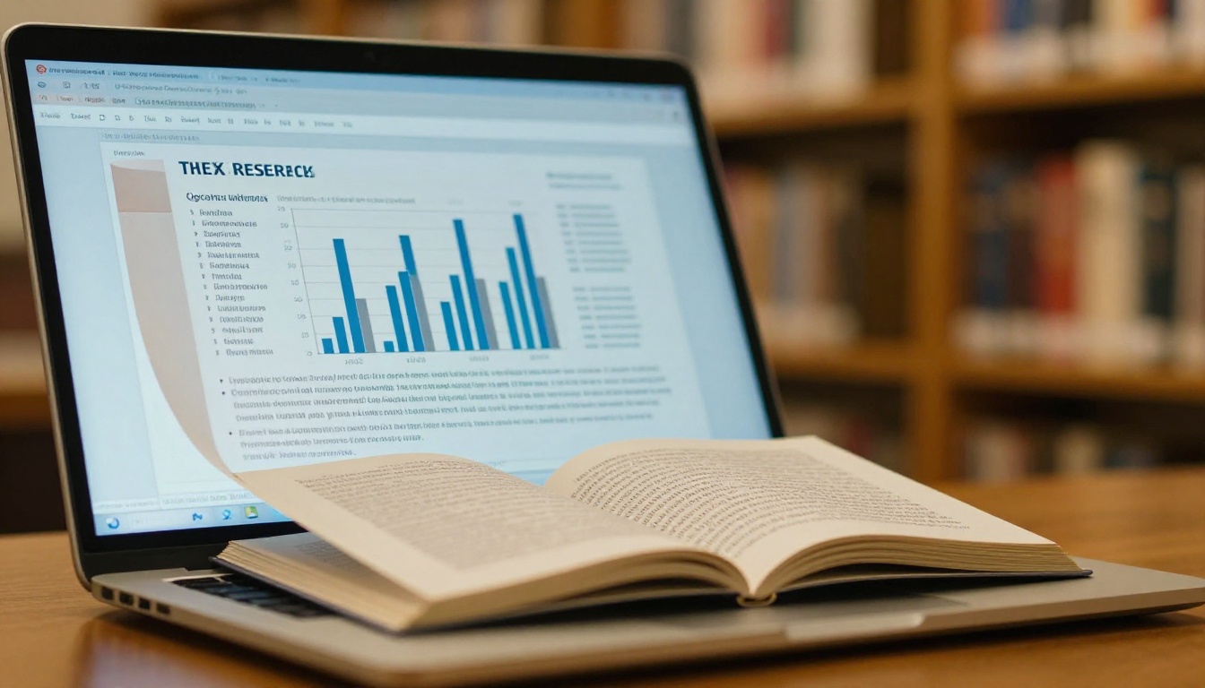Close-up of a laptop screen displaying a professional academic flipbook with data charts Close-up of a laptop screen displaying a professional academic flipbook with data charts