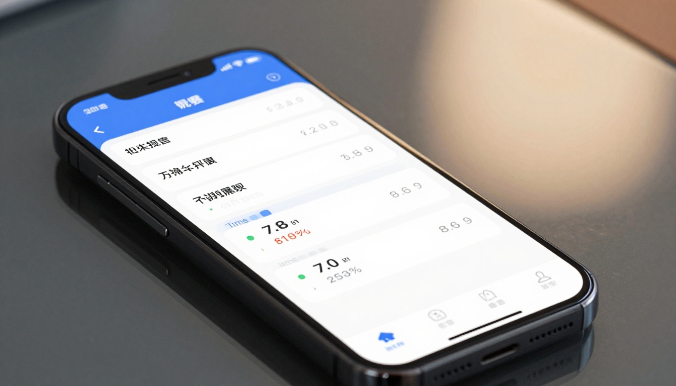 Smartphone showing an analytics dashboard with client activity metrics from a shared business proposal Smartphone showing an analytics dashboard with client activity metrics from a shared business proposal