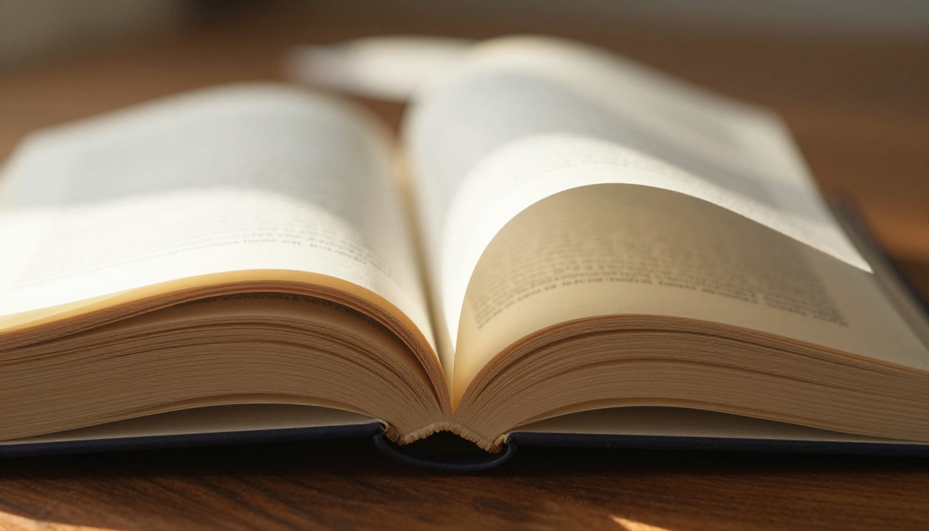 Close-up macro shot of book pages caught mid-flip with warm afternoon backlight creating a translucent glow through each page Close-up macro shot of book pages caught mid-flip with warm afternoon backlight creating a translucent glow through each page