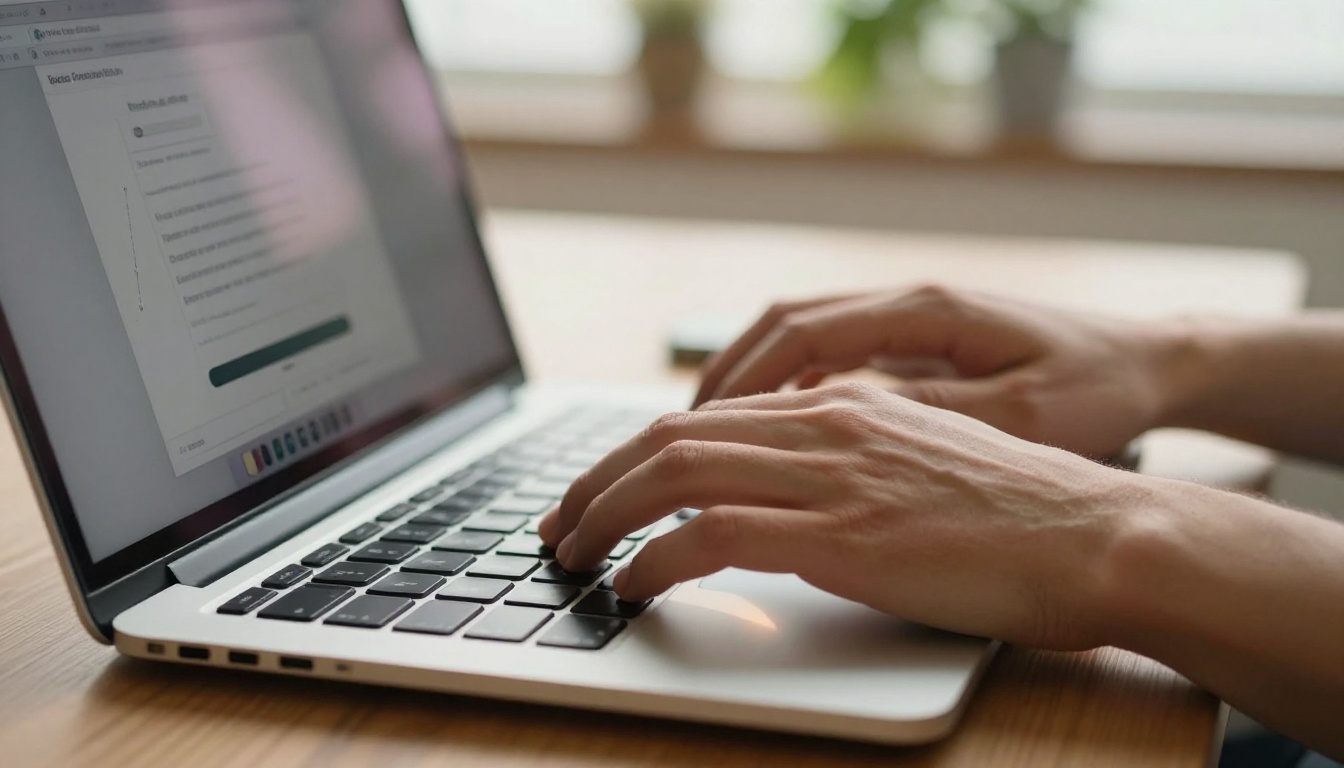 Close-up of hands uploading a PDF to a free online flipbook converter