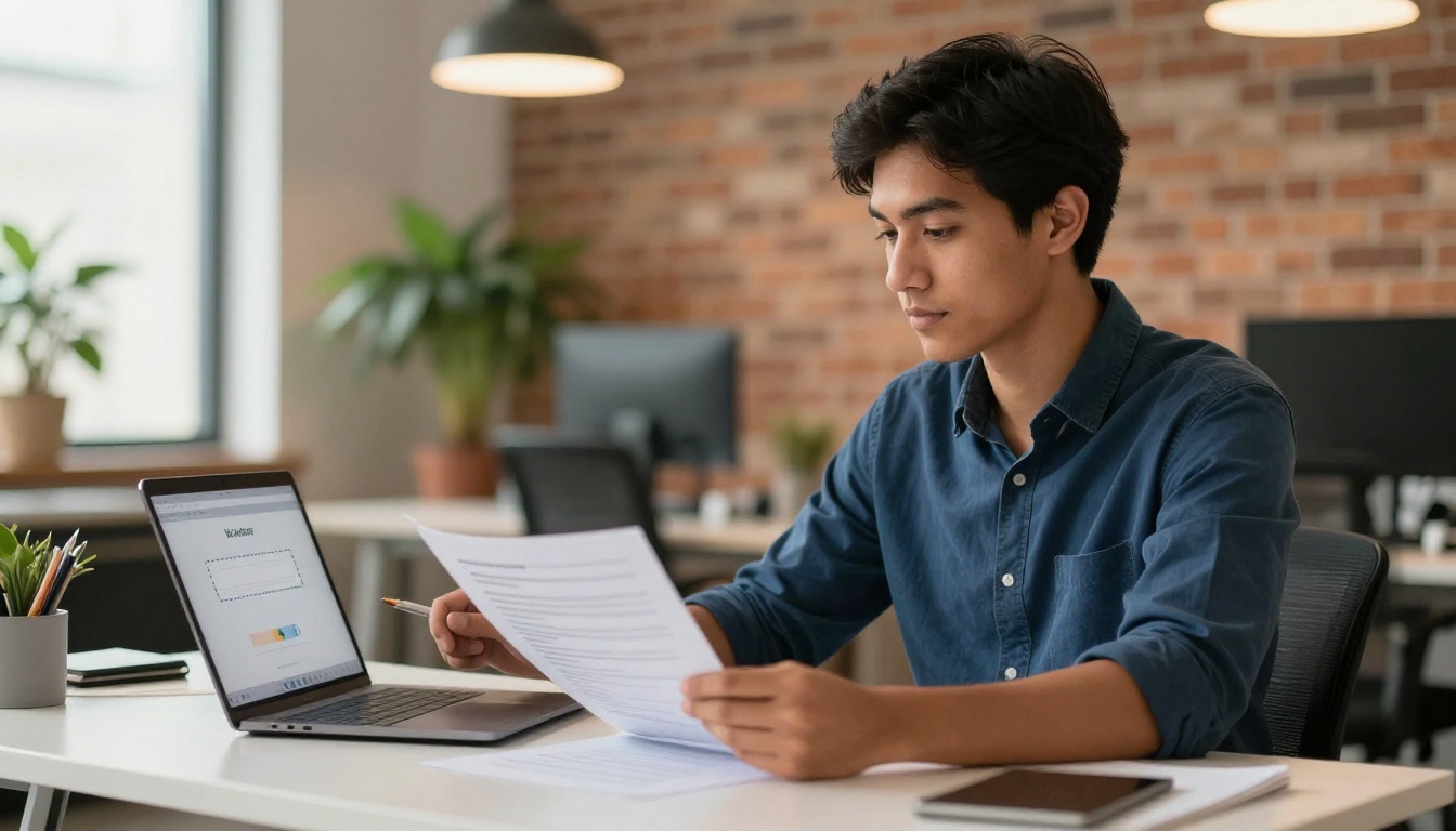 Young professional uploading a PDF document to a flipbook platform with drag-and-drop interface Young professional uploading a PDF document to a flipbook platform with drag-and-drop interface