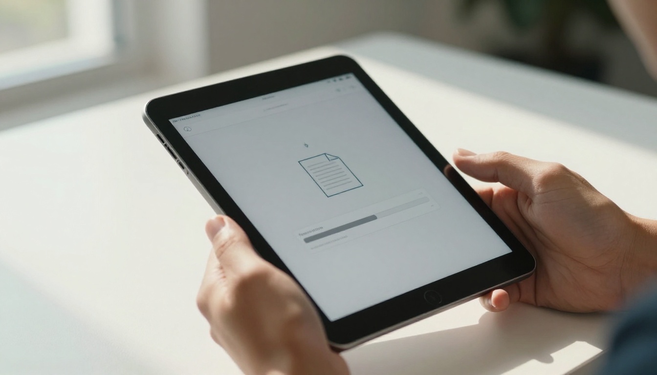 Uploading a PDF file to an online flipbook platform via tablet Uploading a PDF file to an online flipbook platform via tablet
