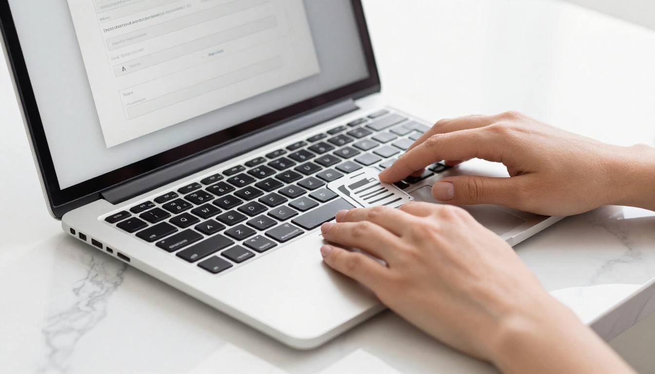 Hands uploading PDF document to digital catalog maker