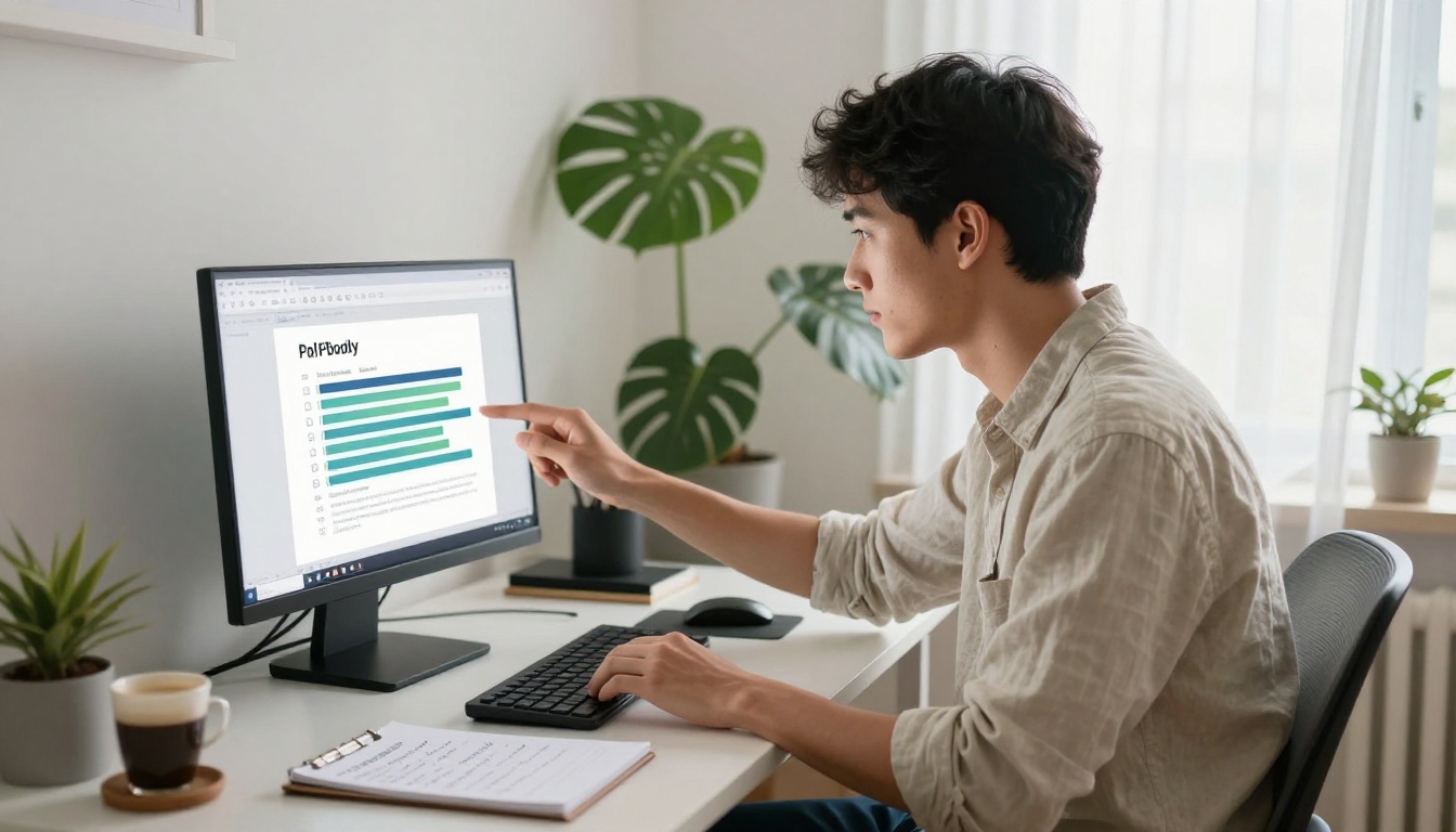 Entrepreneur uploading a PDF to create an online shop flipbook