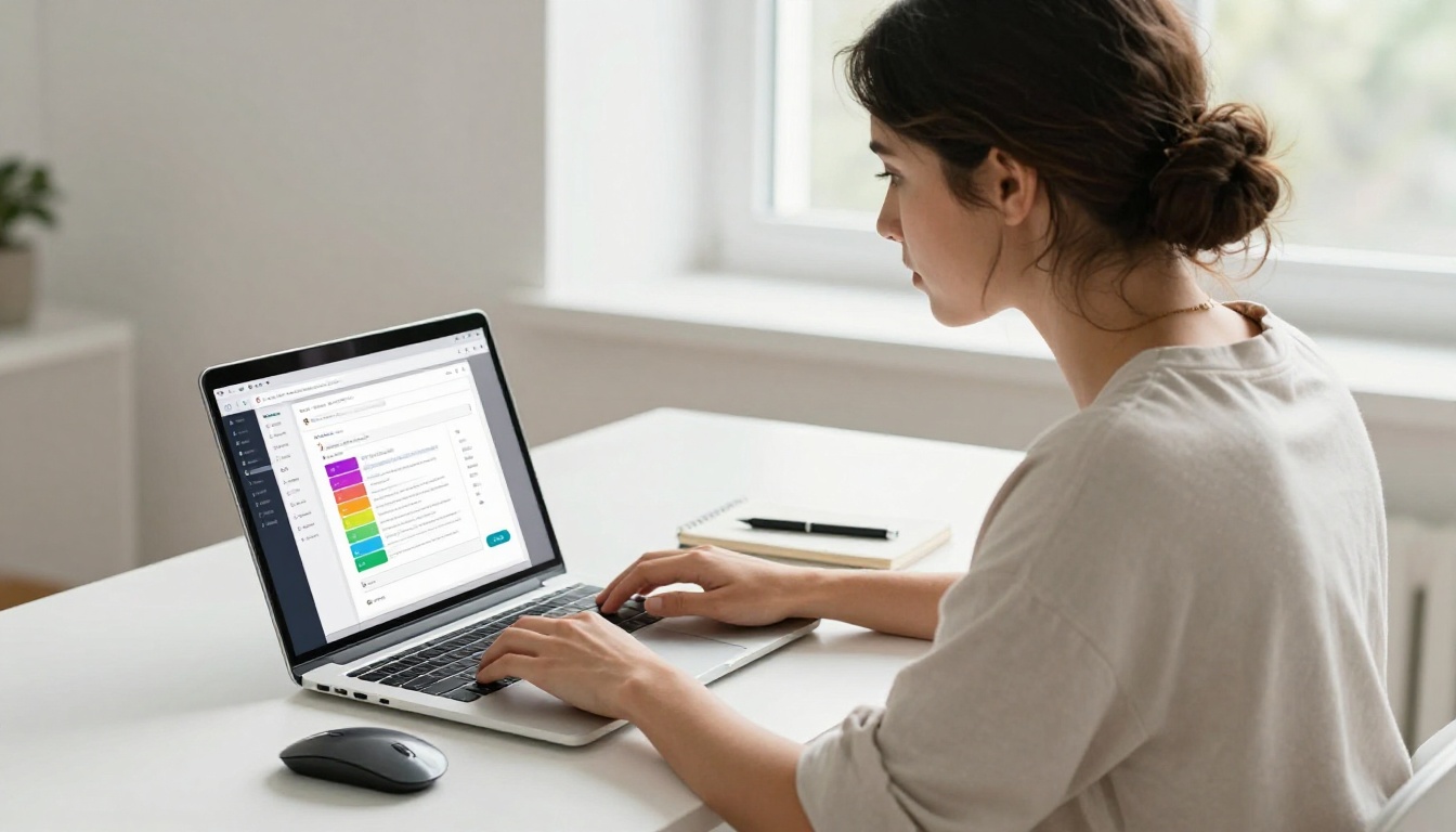 Woman uploading PDF to flipbook creation dashboard