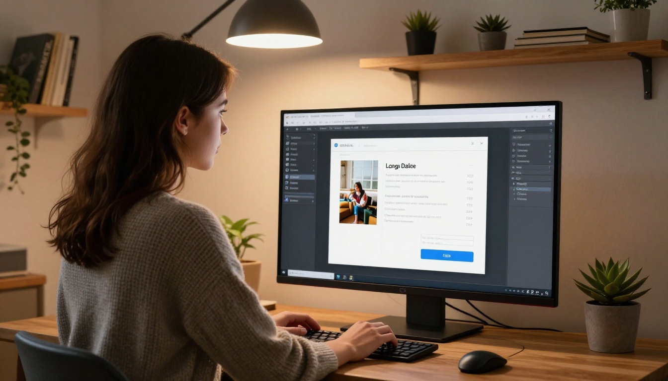 Creative professional publishing digital magazine at editing desk