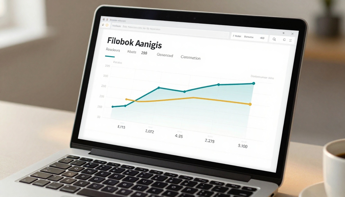 Flipbook analytics dashboard on laptop screen