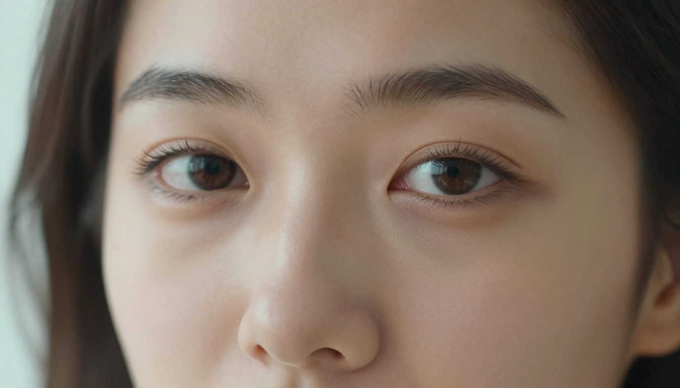 Close-up portrait of a woman's face with photorealistic skin detail and natural window lighting Close-up portrait of a woman's face with photorealistic skin detail and natural window lighting
