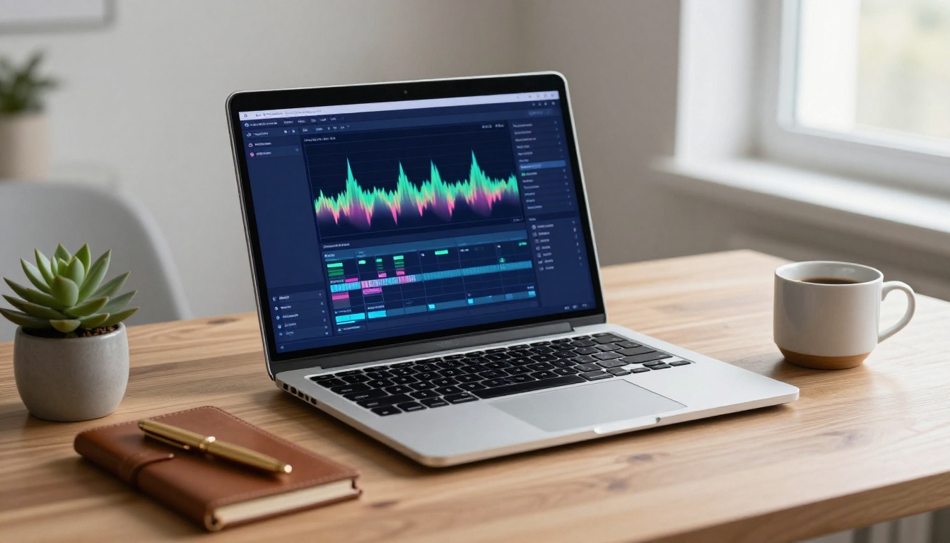 AI product video workflow on a modern desk setup AI product video workflow on a modern desk setup