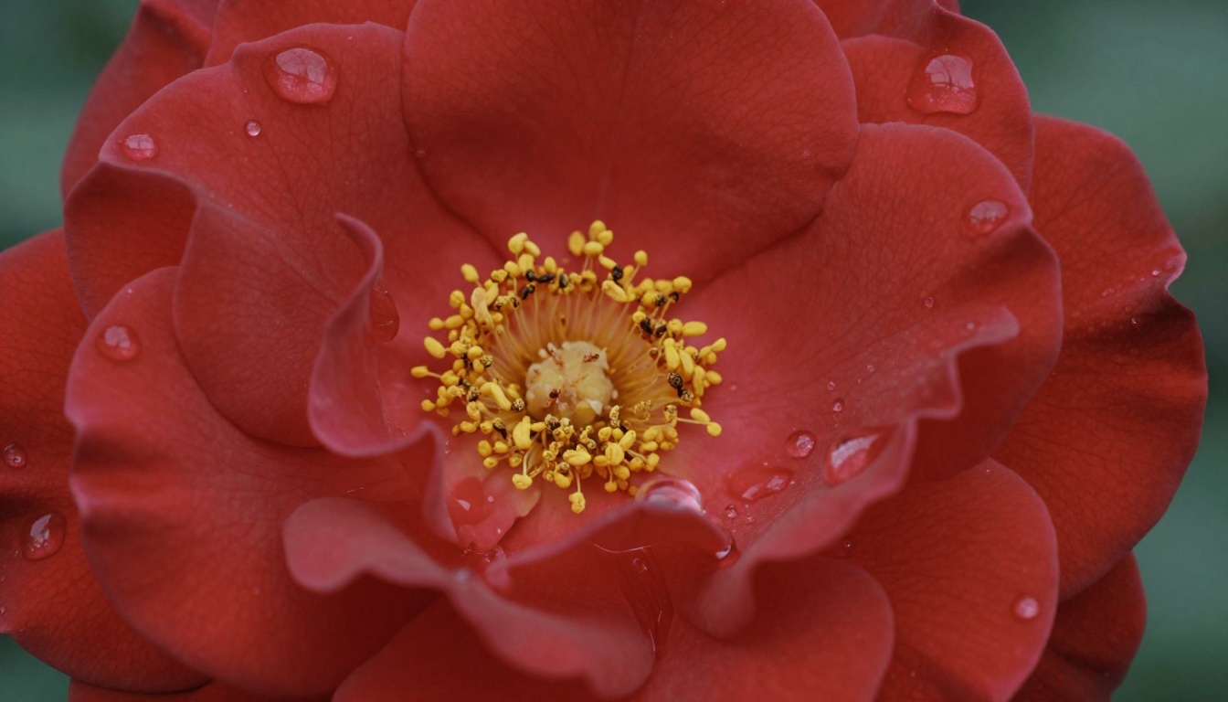 Macro rose petal detail photorealism