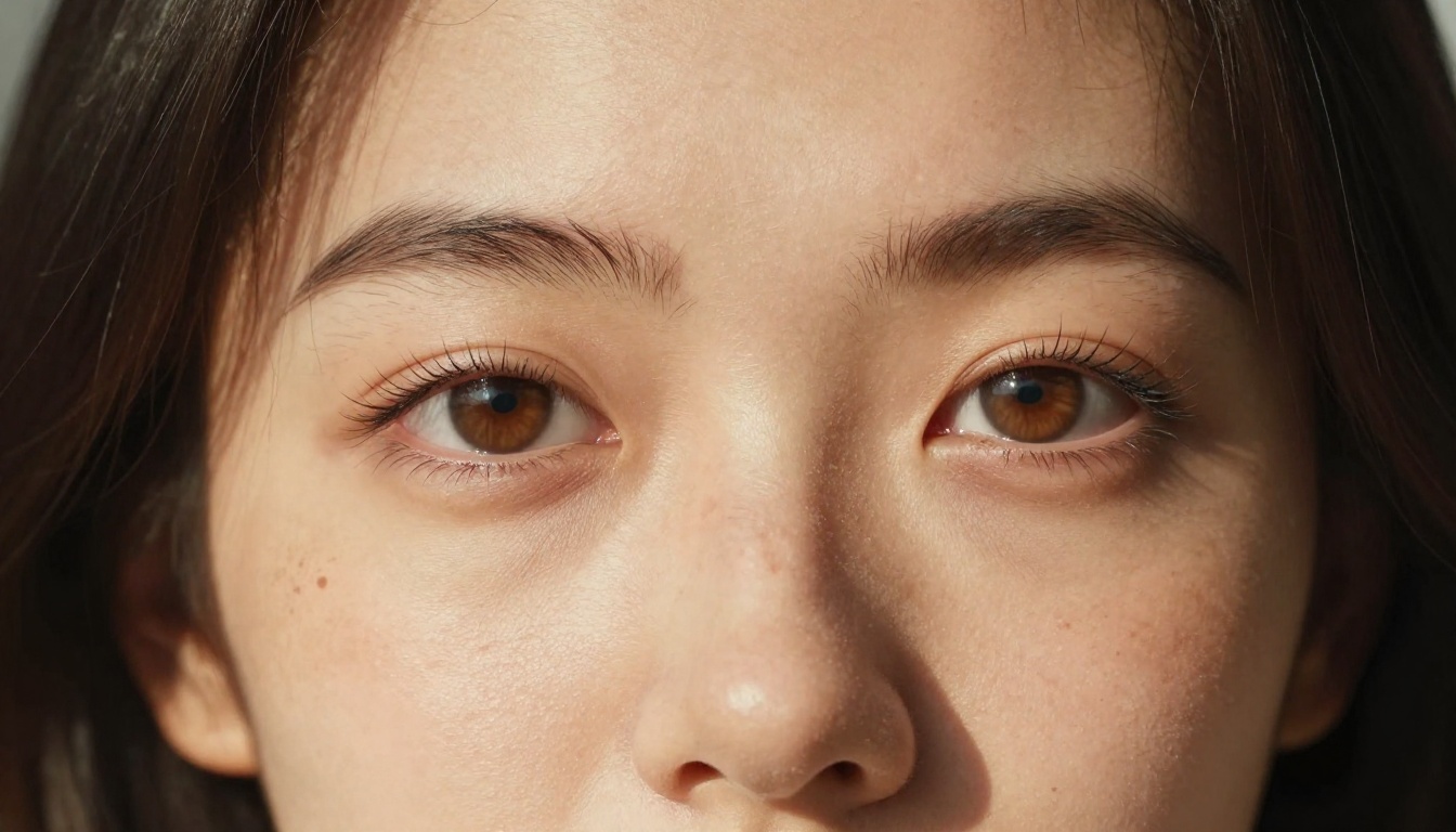 Close-up portrait showing extreme skin texture detail and authentic lighting