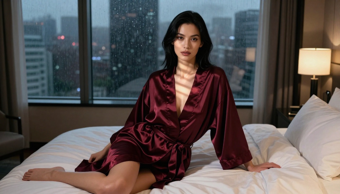 Luxury hotel suite editorial woman photography