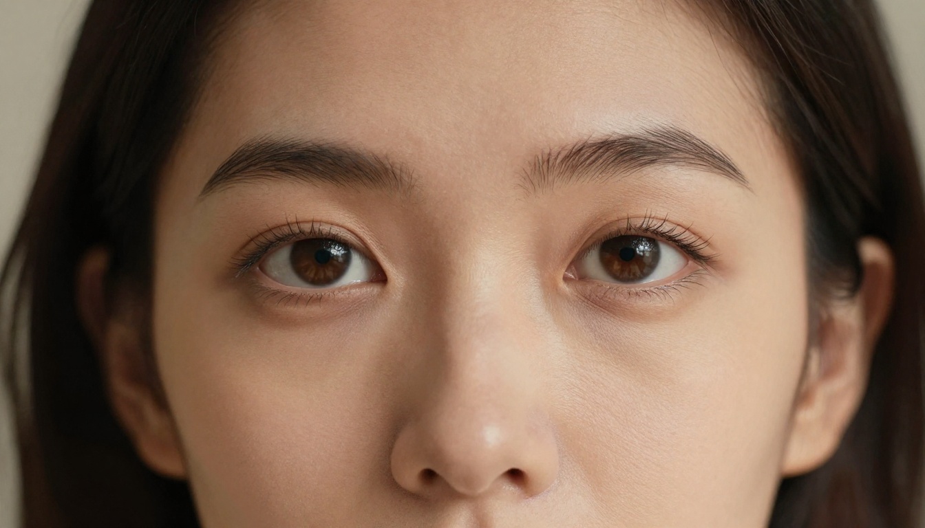 Extreme close-up portrait of woman with Rembrandt lighting crystalline eye detail