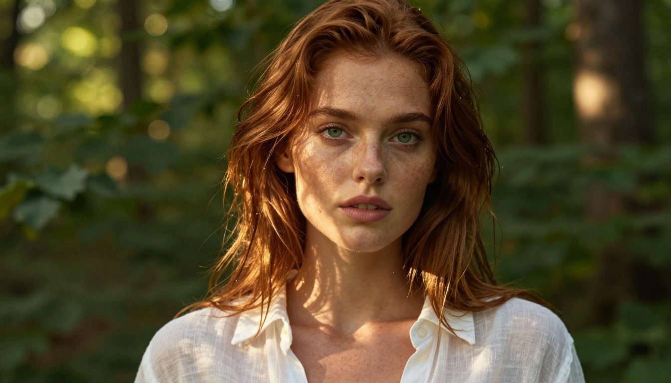 Natural light portrait - golden hour, ideal for AI animation