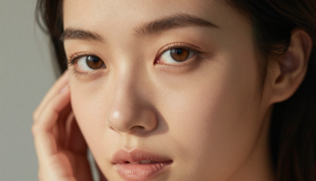 Intimate editorial beauty portrait of a woman