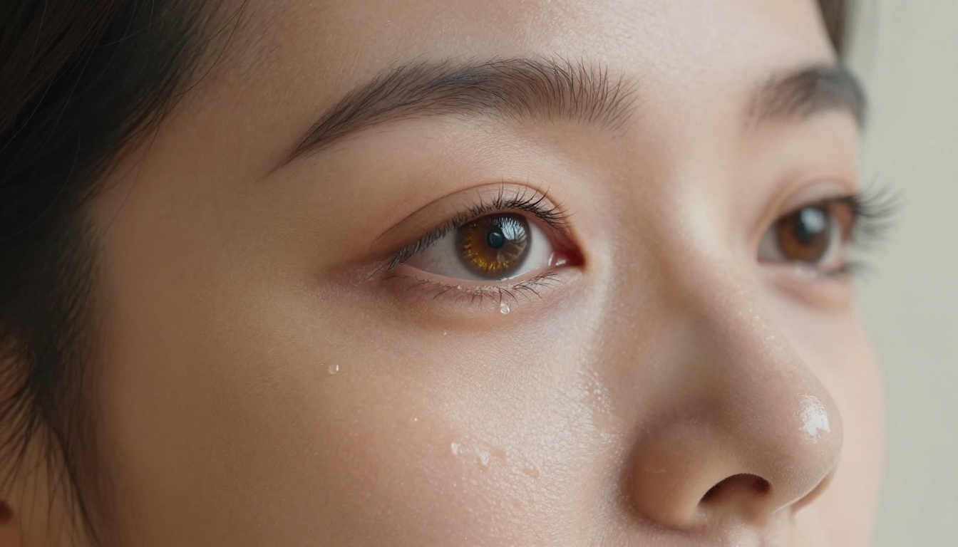 Close-up photorealistic portrait showcasing AI-generated skin detail and depth