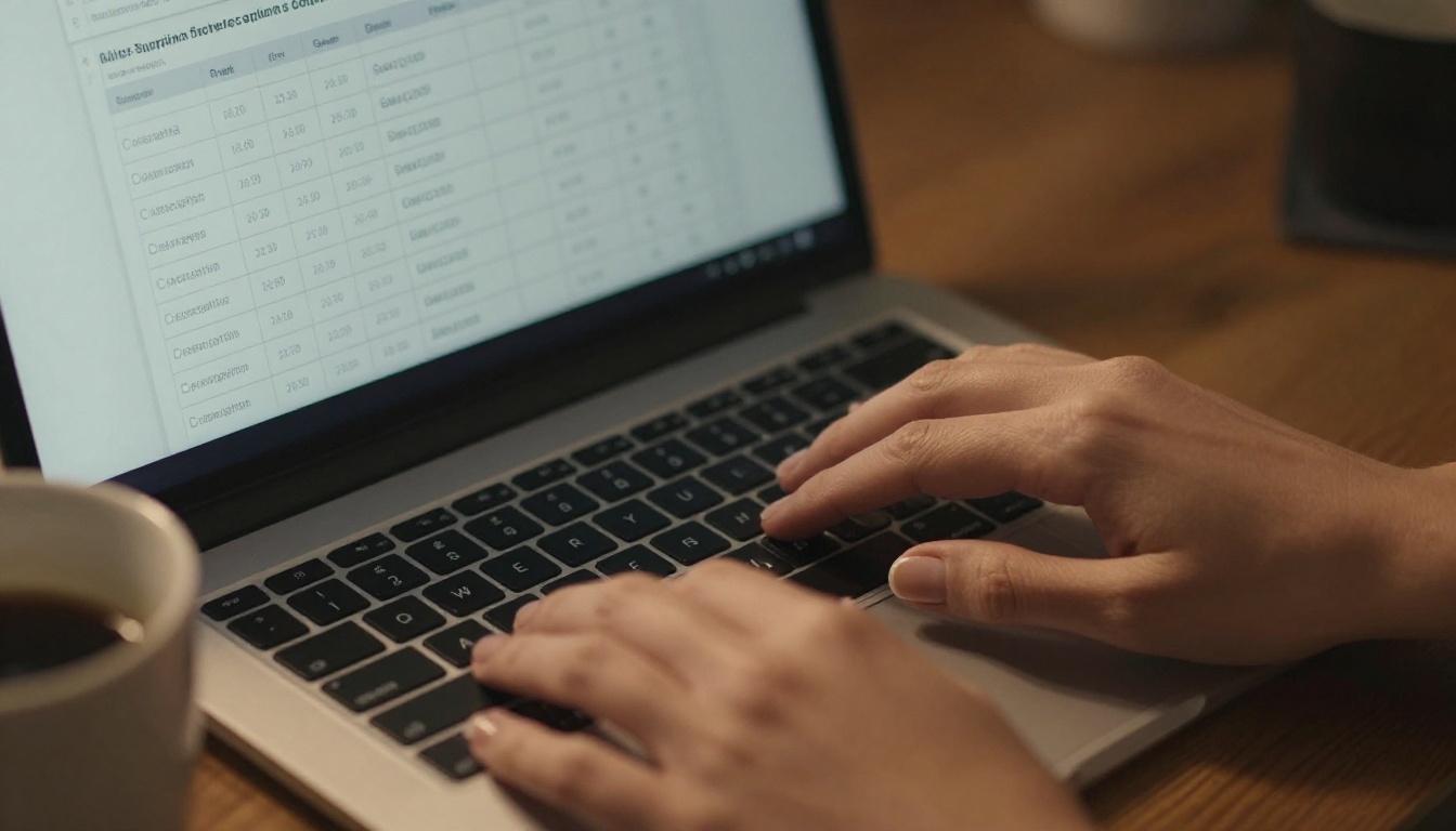 Hands over laptop reviewing pricing and subscription comparison