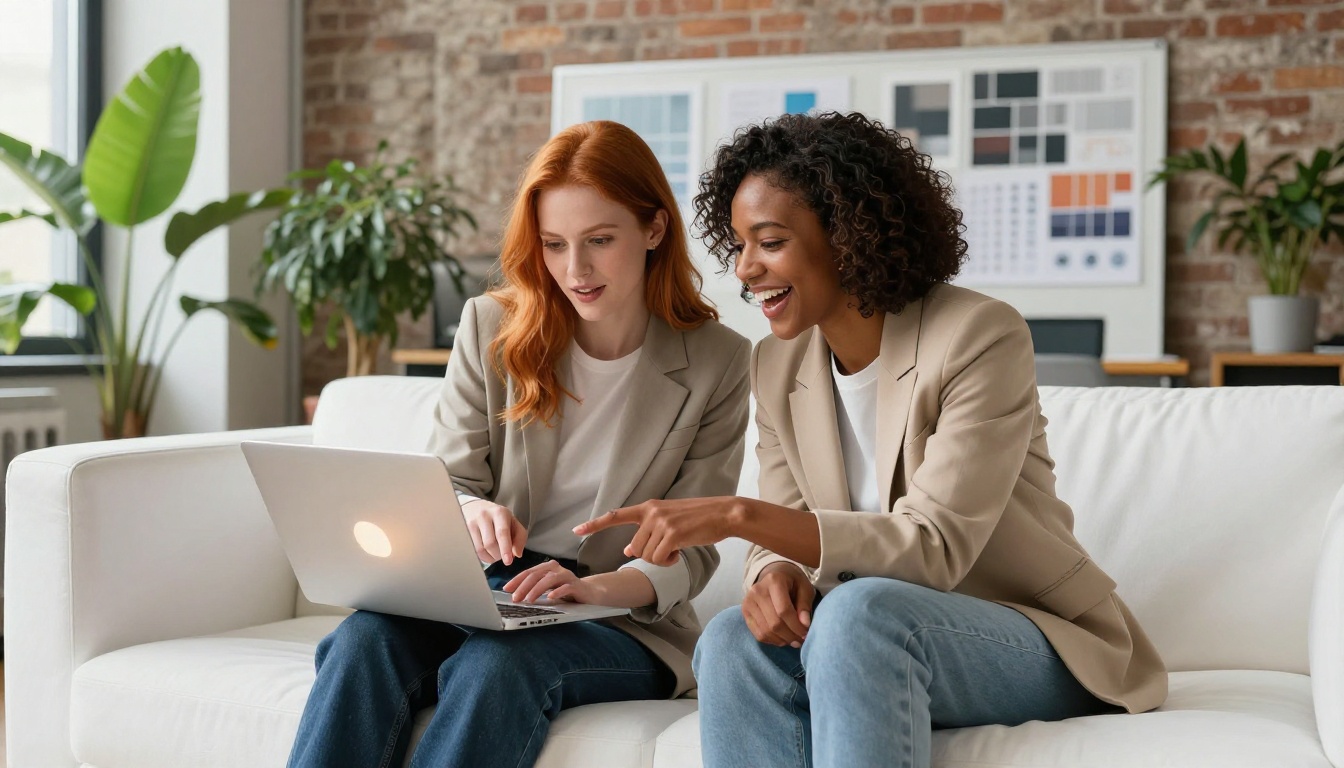Two creators reviewing AI video model options and content policies together