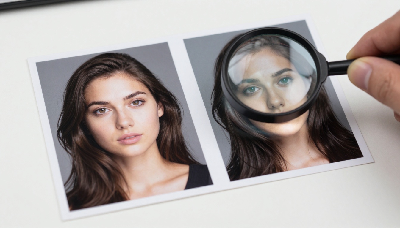 Side-by-side print quality examination Side-by-side print quality examination
