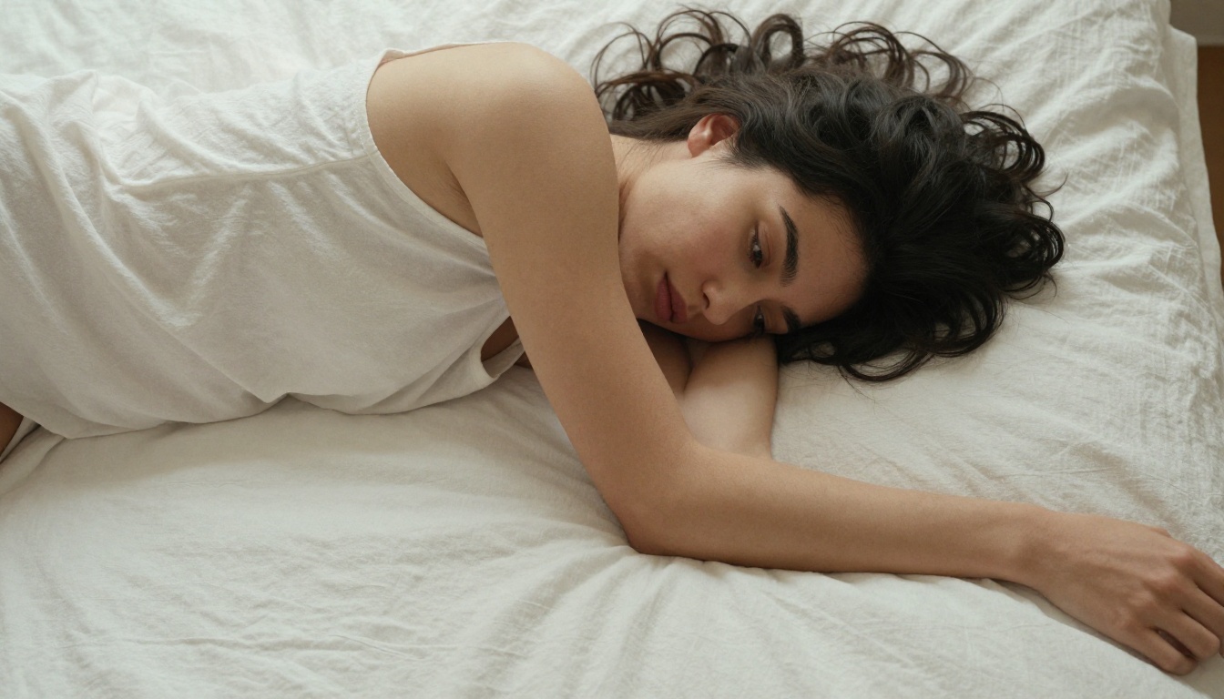 Woman in artistic boudoir setting