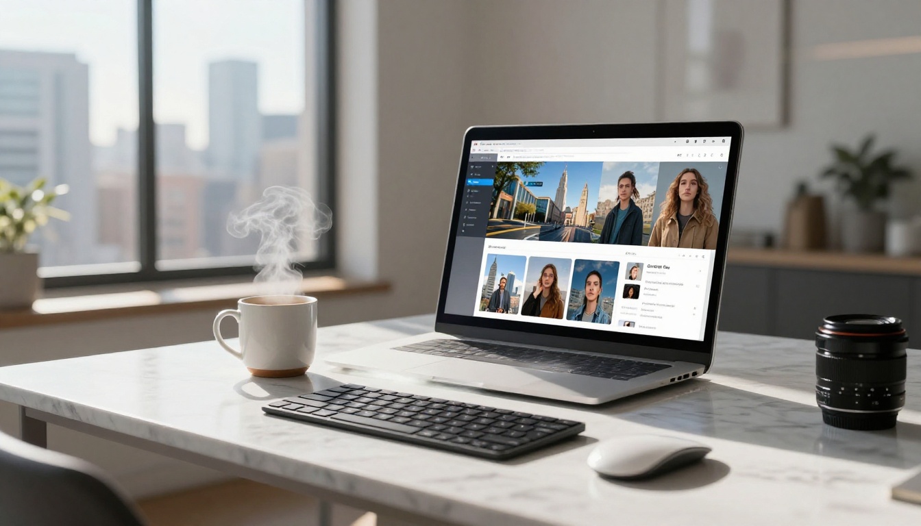 Free AI image generation on a modern workspace