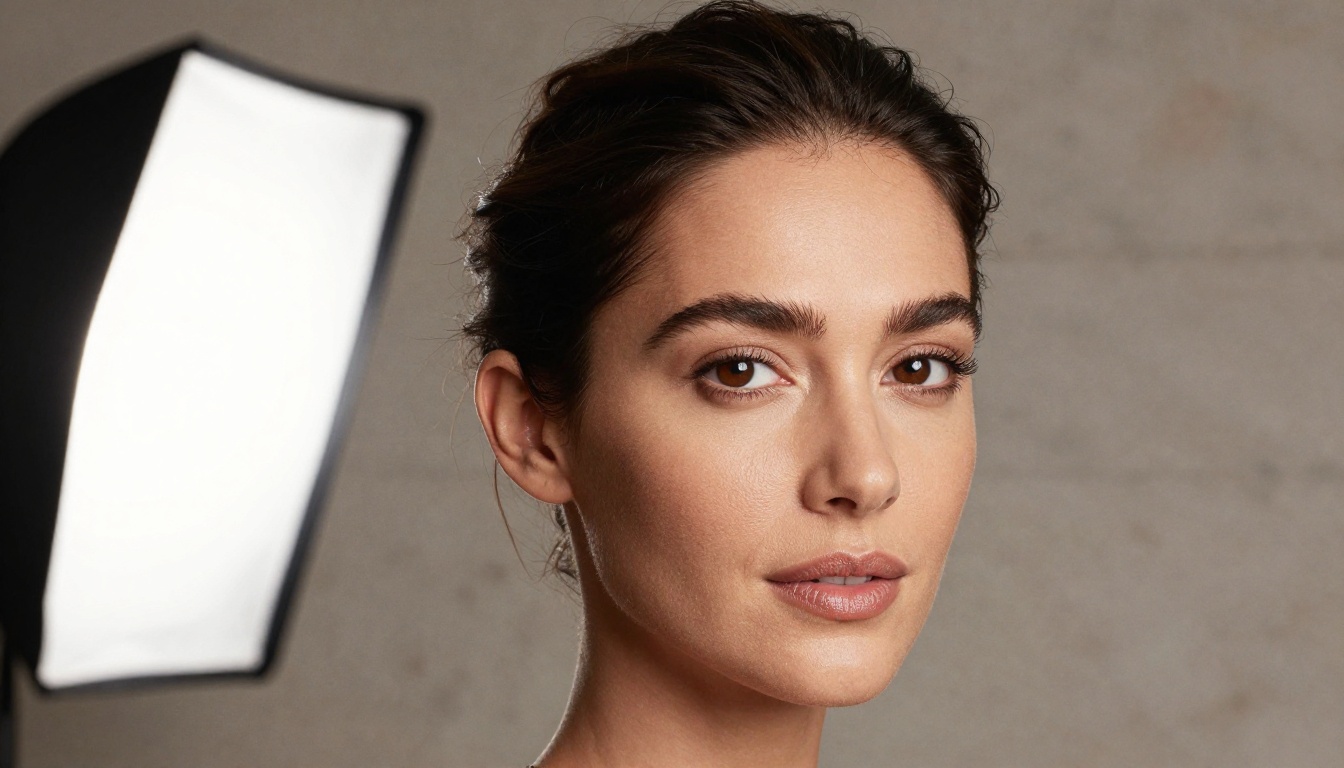 Professional studio headshot with precise octabox lighting