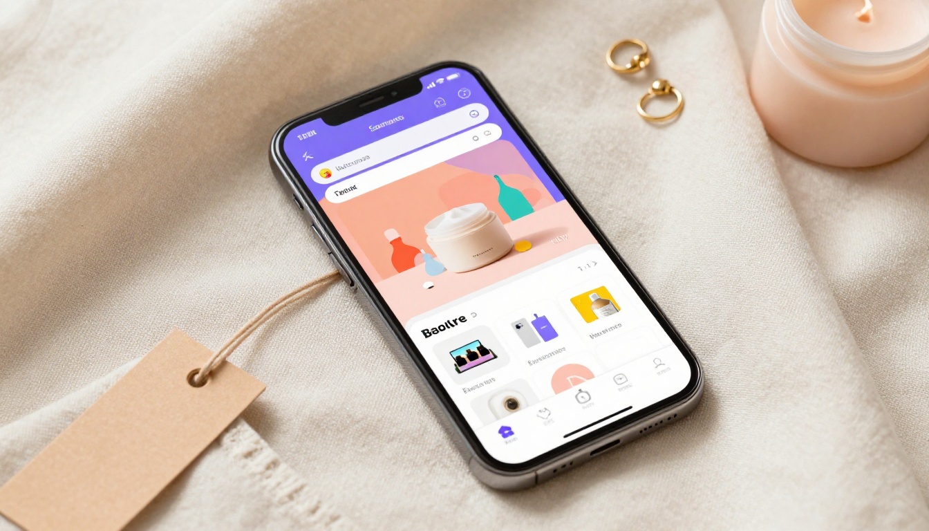 AI-powered product video creation interface with premium products and studio setup