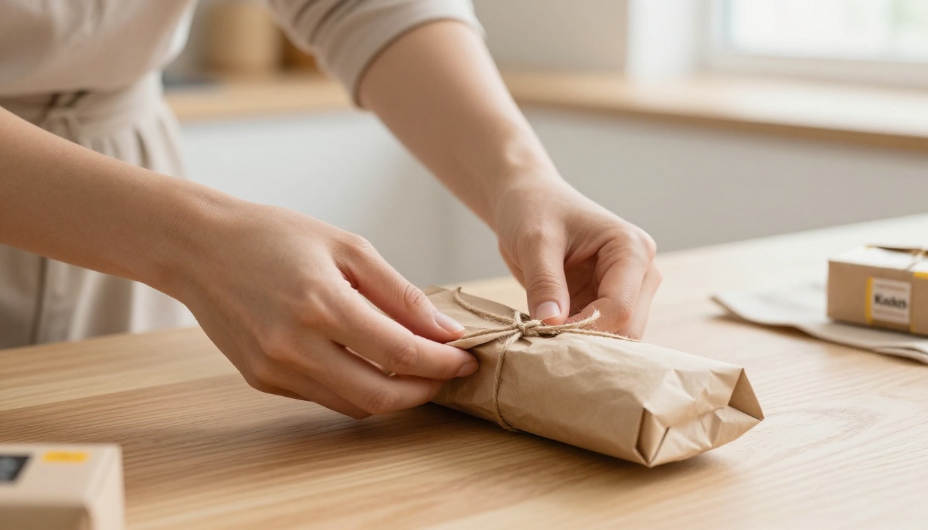 Unboxing scene showing premium packaging unwrapping for ecommerce product video content