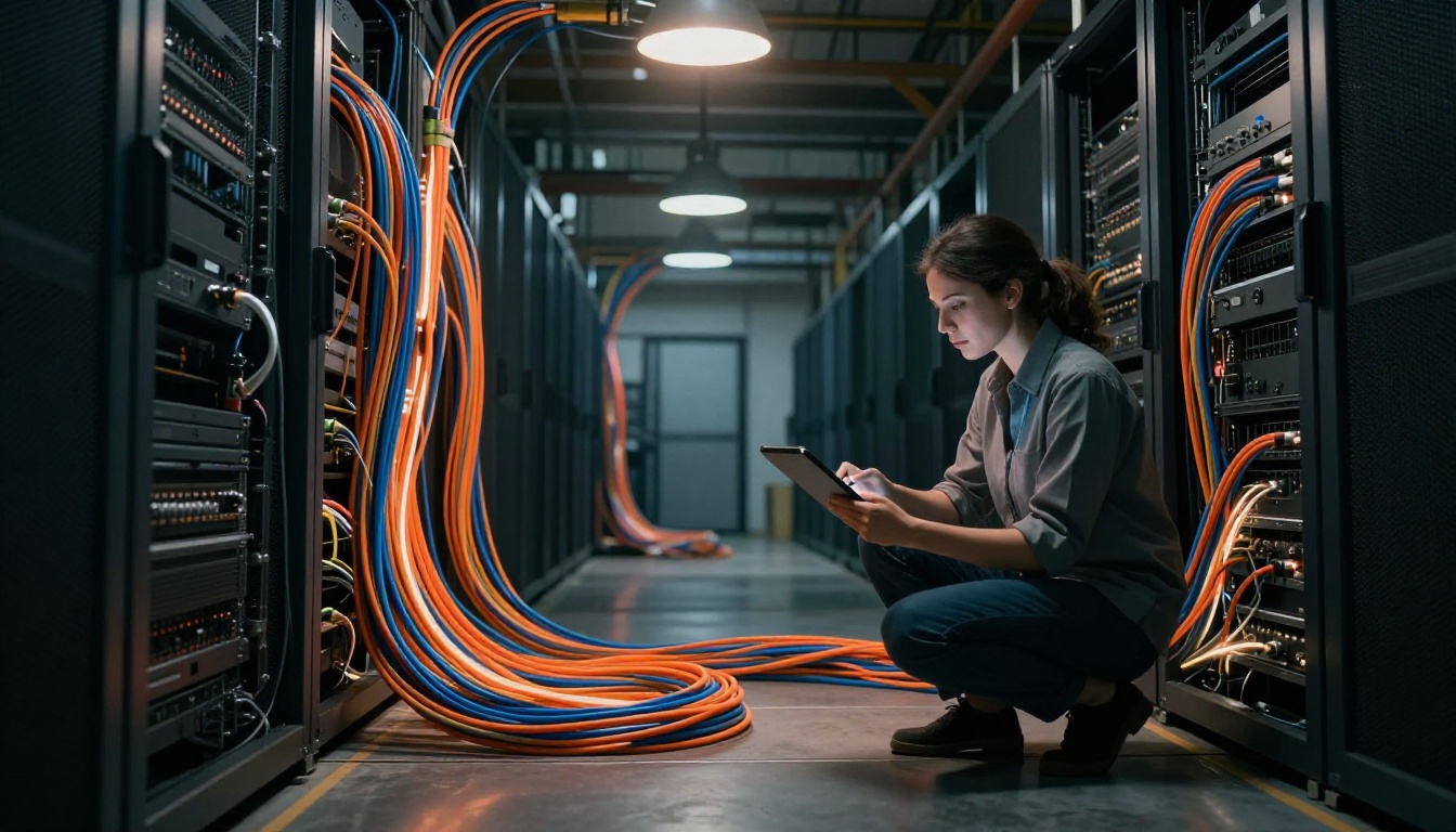 Data scientist working with neural network server infrastructure