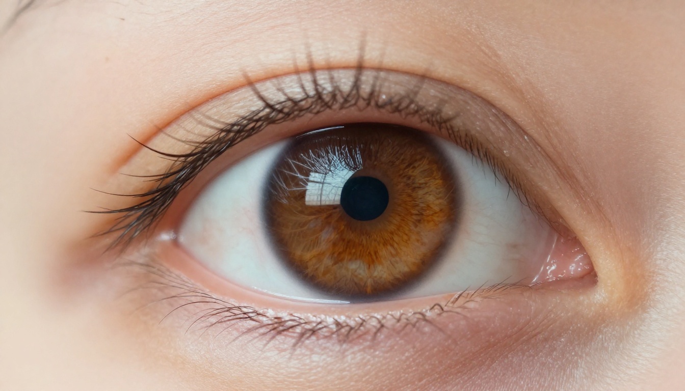 Close-up of an eye with subtle neural landmark grid overlay Close-up of an eye with subtle neural landmark grid overlay