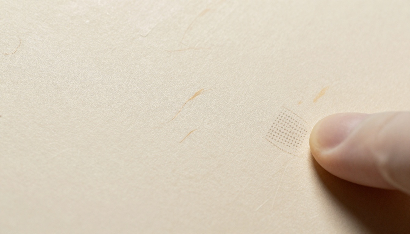 Macro close-up of watermark patterns barely visible in photographic print texture