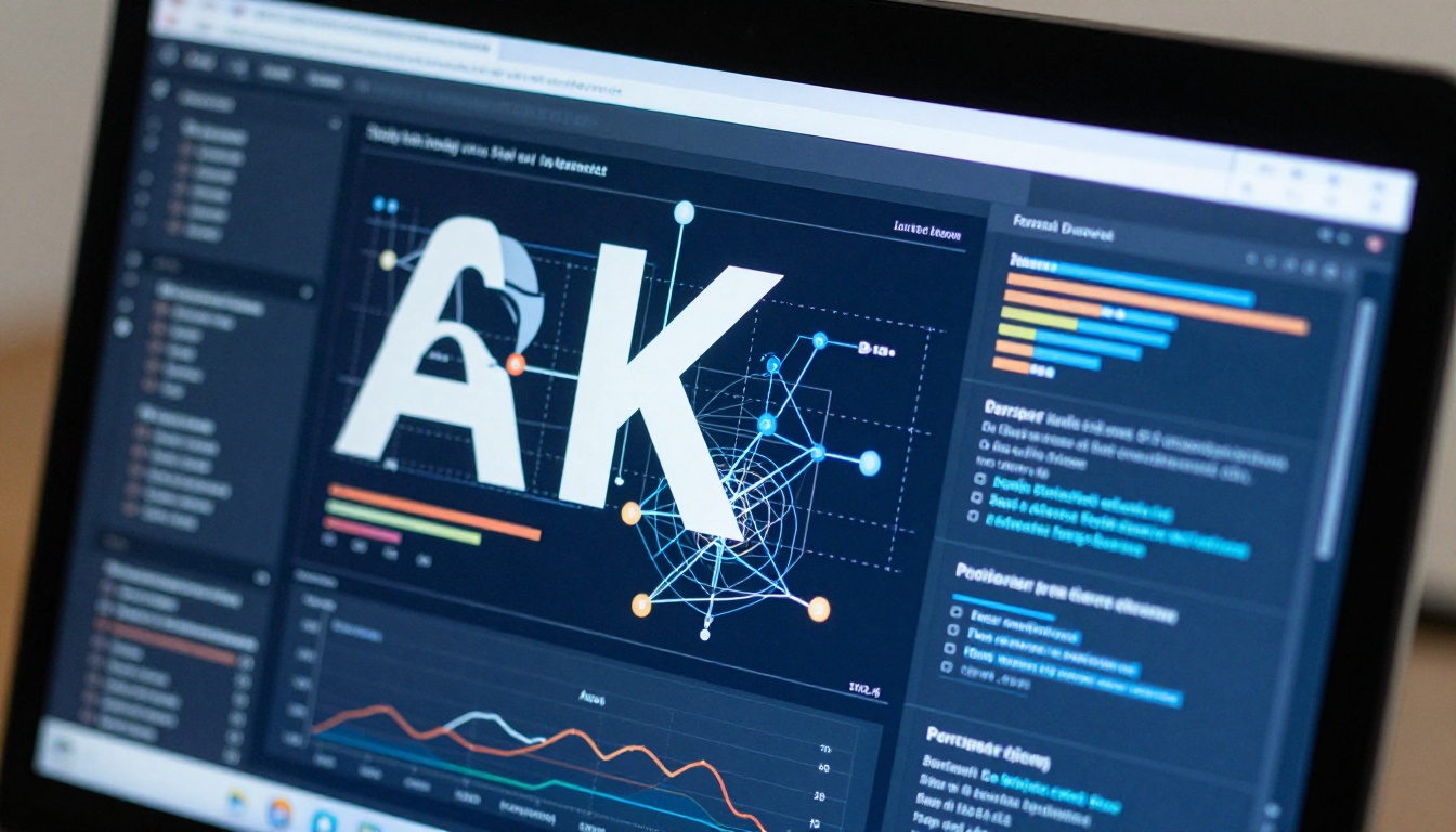 Close-up of AI-generated infographic on monitor screen