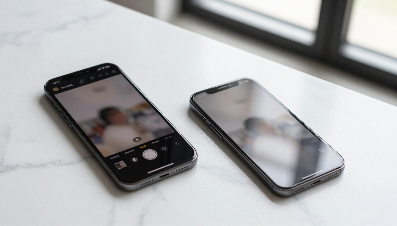 Side-by-side comparison of watermarked vs clean AI video on smartphones