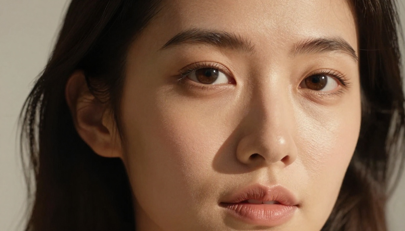 Realistic AI portrait close-up with natural skin texture