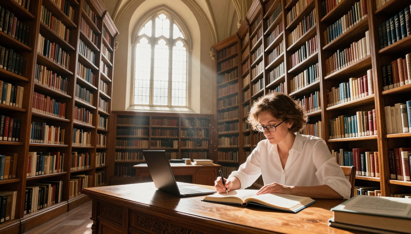 Academic research environment representing the development of AI models