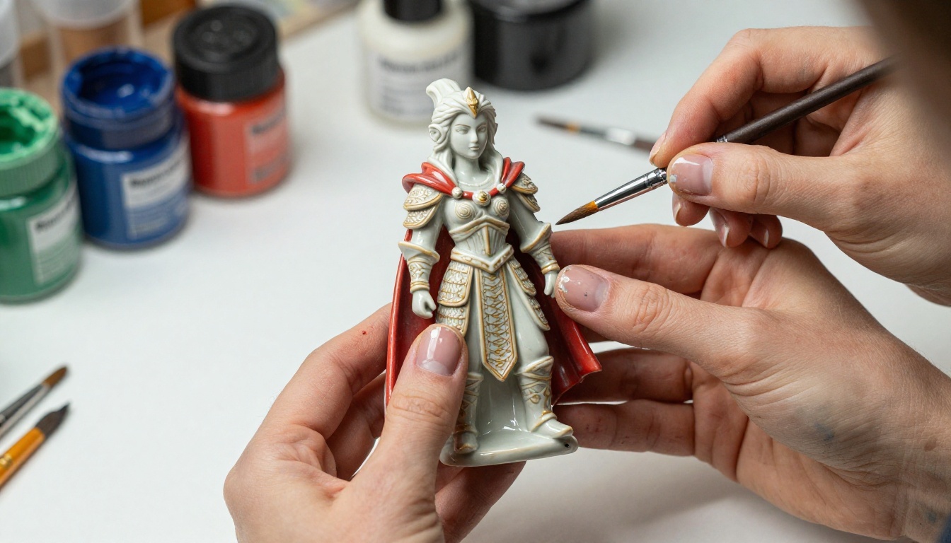 AI figurine creation close-up