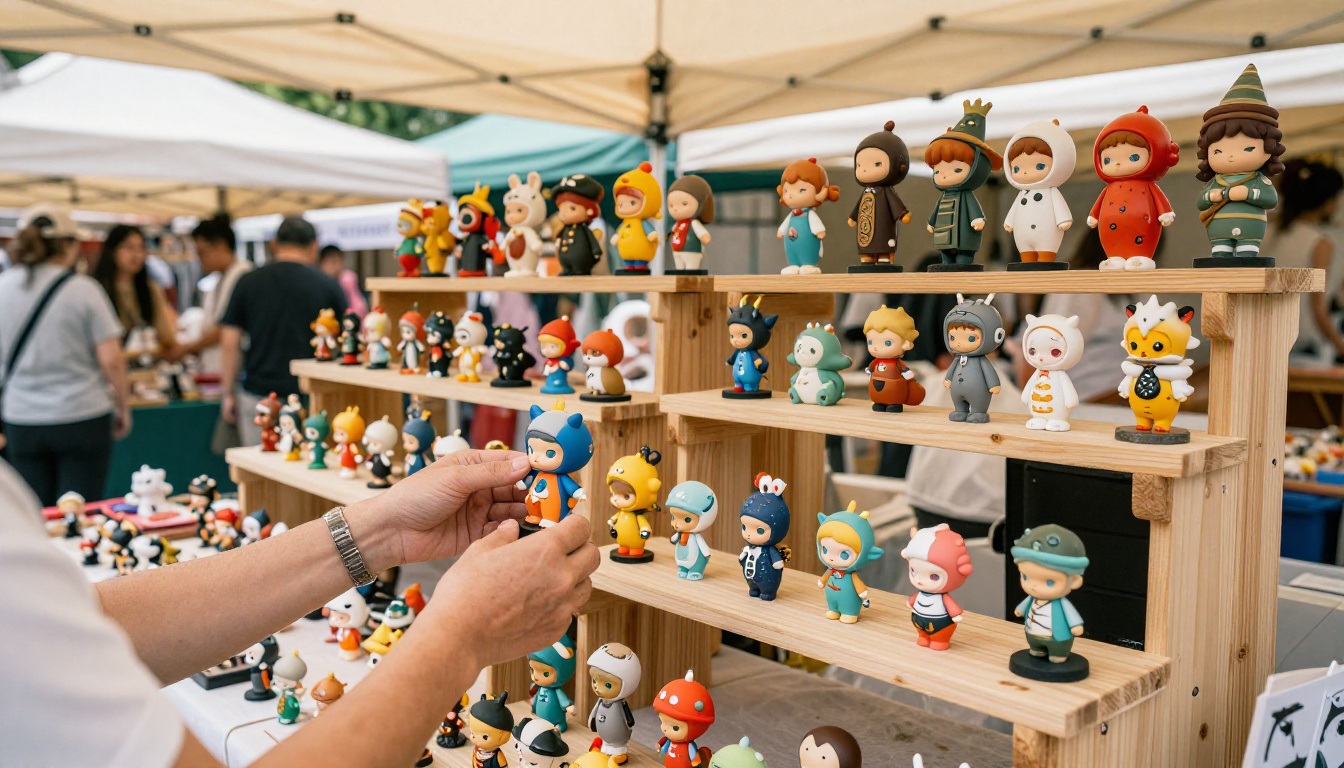 Artisan figurine market booth