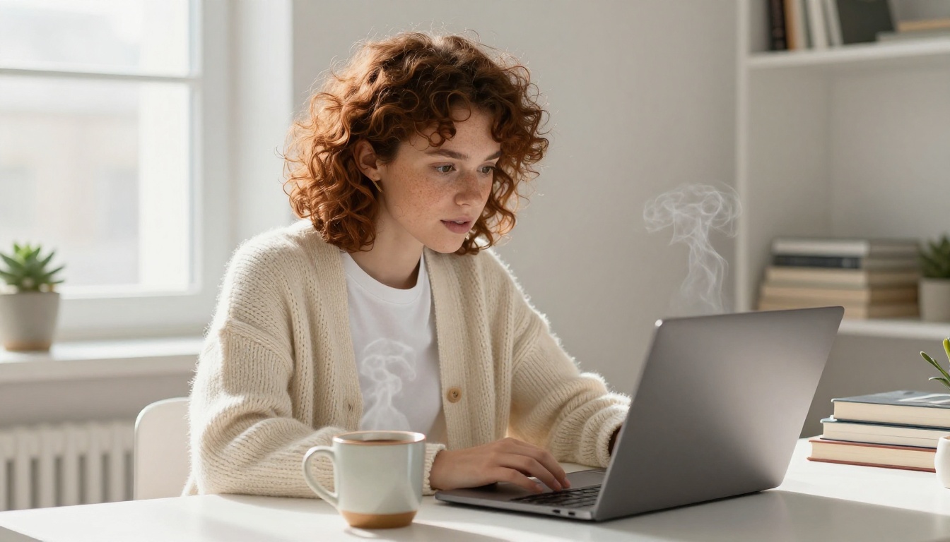 AI influencer creator persona at minimalist Scandinavian desk AI influencer creator persona at minimalist Scandinavian desk