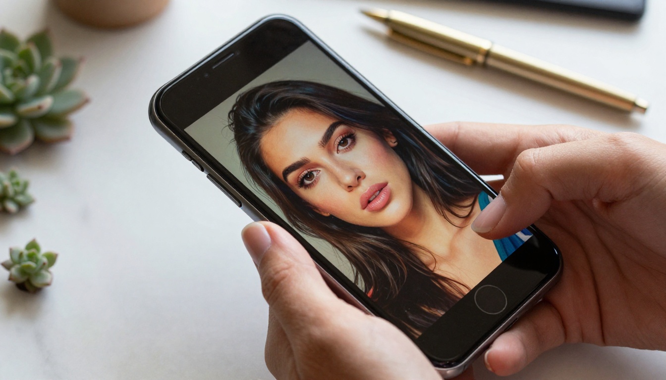 AI image generation on a smartphone screen