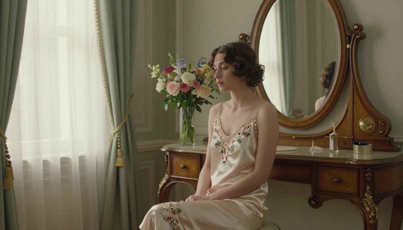 Art Nouveau inspired woman in Parisian apartment