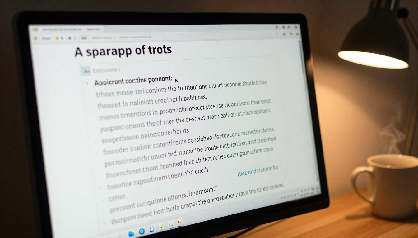 Close-up of a monitor showing an AI prompt input text field with a typed creative prompt