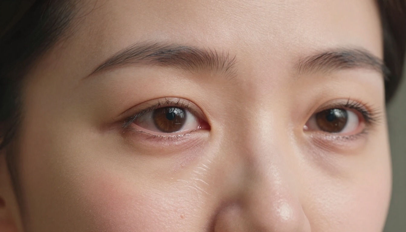 Extreme close-up of hyper-realistic human skin texture and facial detail