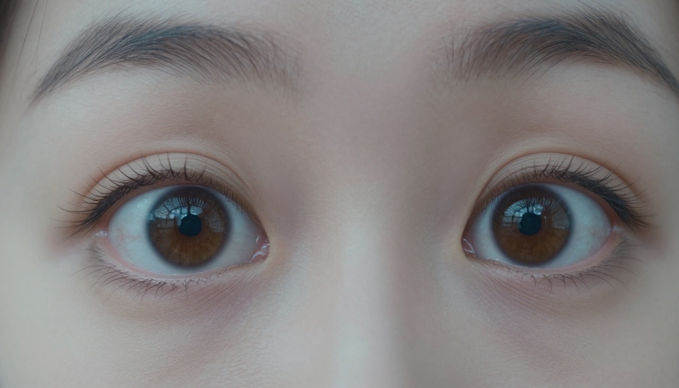 Eyes too symmetric, too perfect, the uncanny gaze of AI-generated video