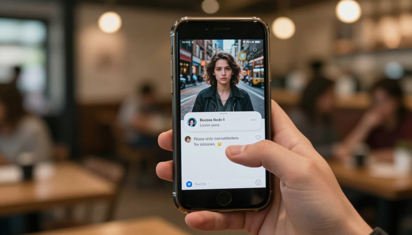 Smartphone showing viral AI post with high performance numbers