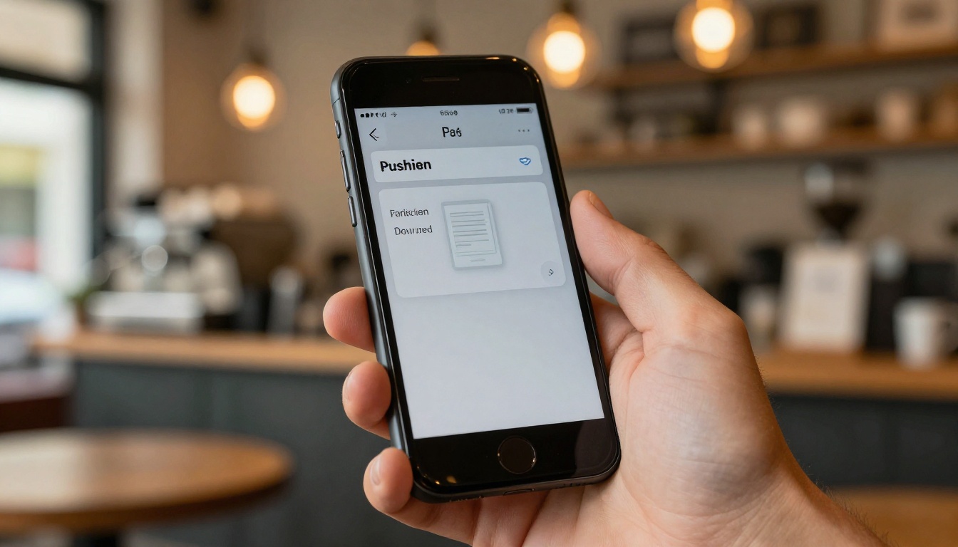 Smartphone displaying a push notification alert that a PDF document was opened by a viewer