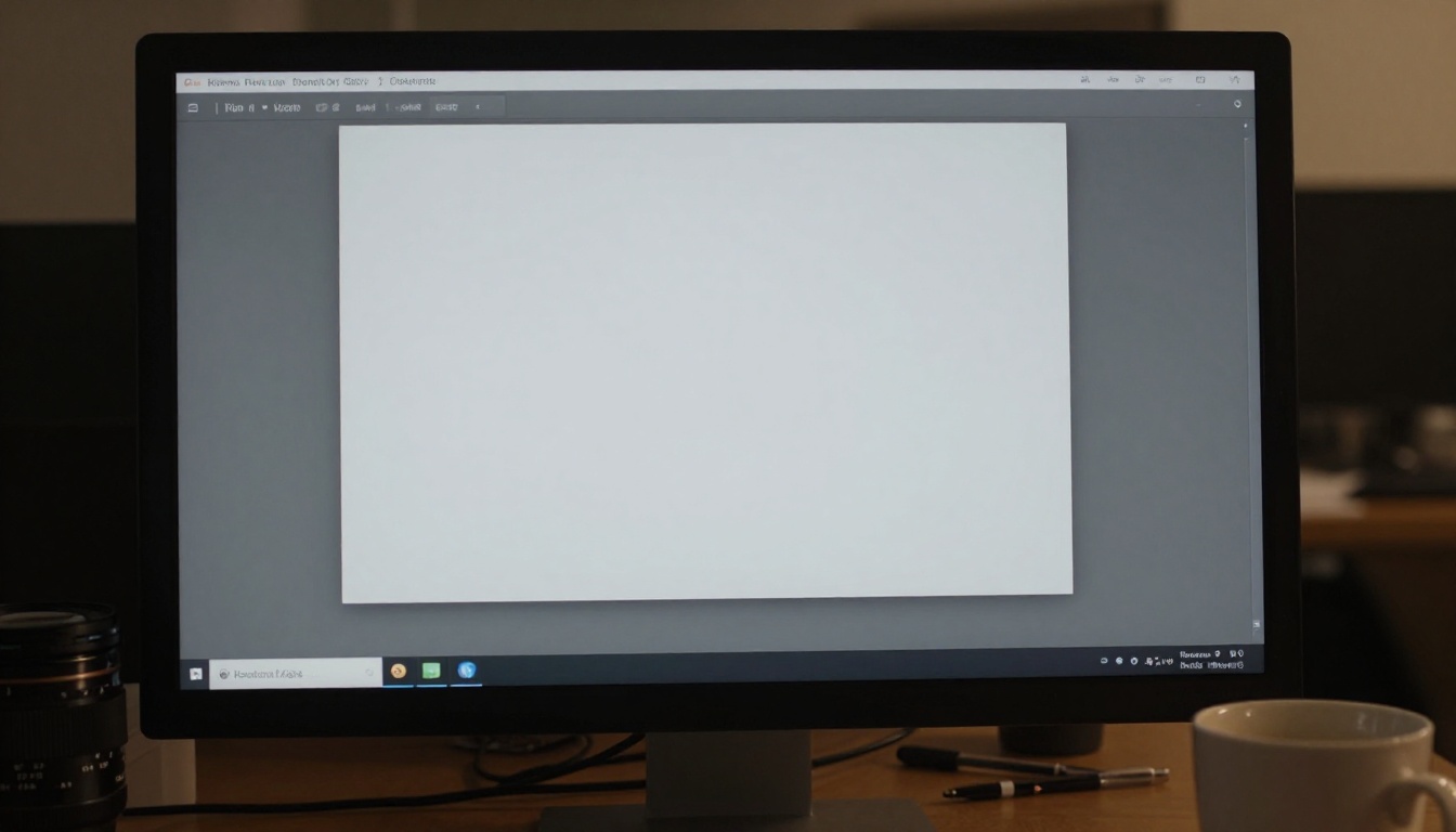 A desktop monitor showing a generic, unbranded flipbook with default grey interface