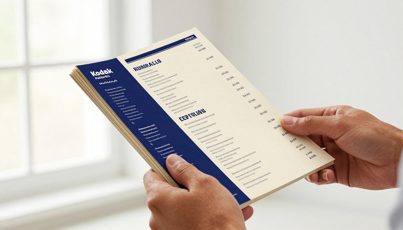 Graphic designer holding freshly printed restaurant menu booklet Graphic designer holding freshly printed restaurant menu booklet