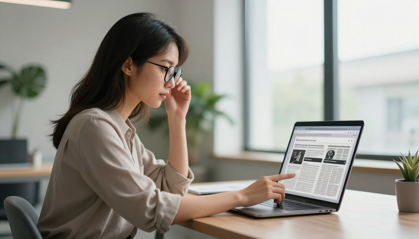 Professional woman uploading a newspaper PDF to an interactive flipbook platform on a laptop
